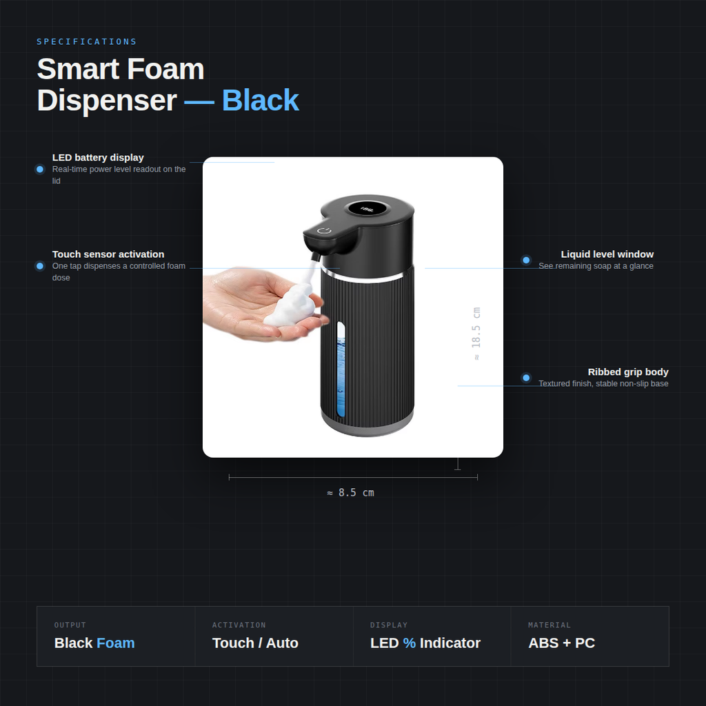 450ML Automatic Soap Dispenser Touchless Foaming Soap Dispenser USB Rechargeable Electric Liquld Soap Dispenser
